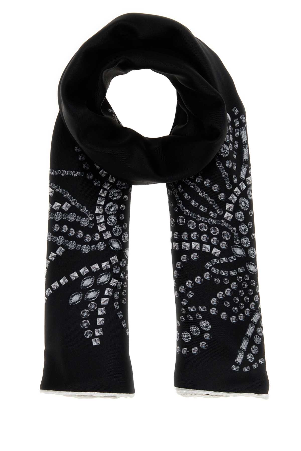 ALEXANDER MCQUEEN Printed Silk Foulard - 90x90 cm