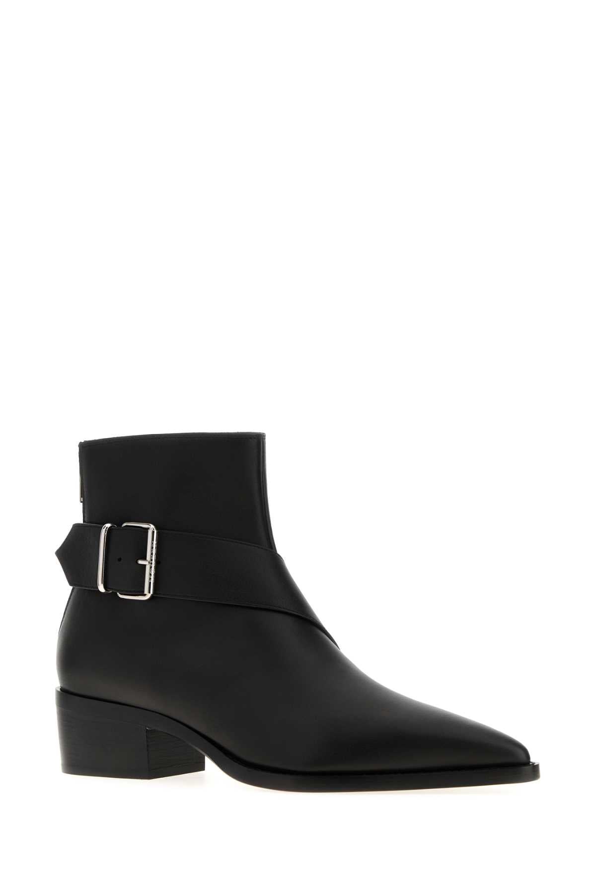 ALEXANDER MCQUEEN Premium Leather Heron Ankle Boots - 4.5 cm Heel Height