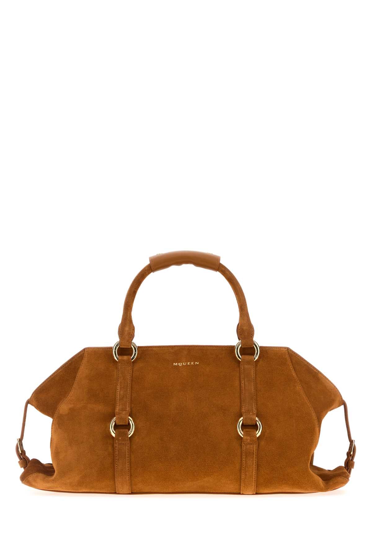 ALEXANDER MCQUEEN Medium Suede Farringdon Handbag