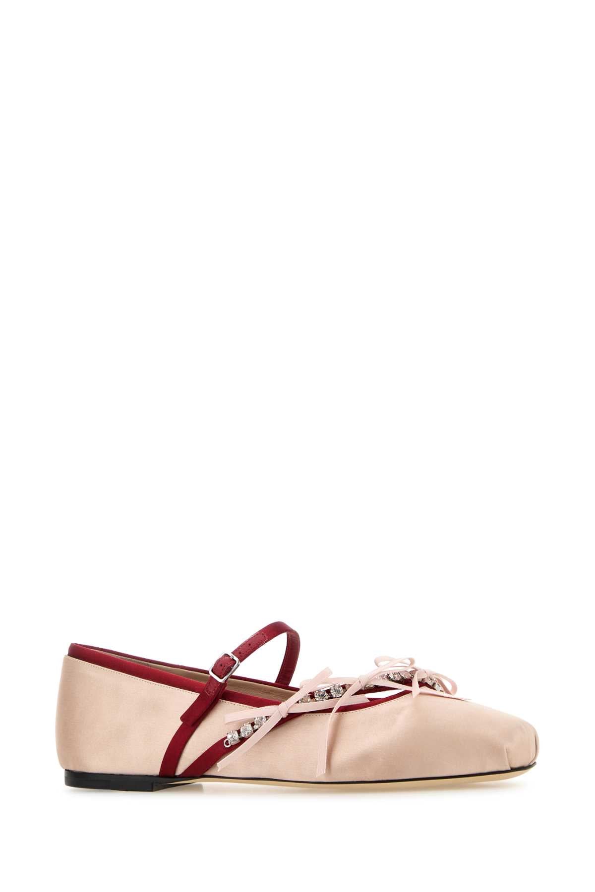 JIMMY CHOO Mini Satin Ballerinas