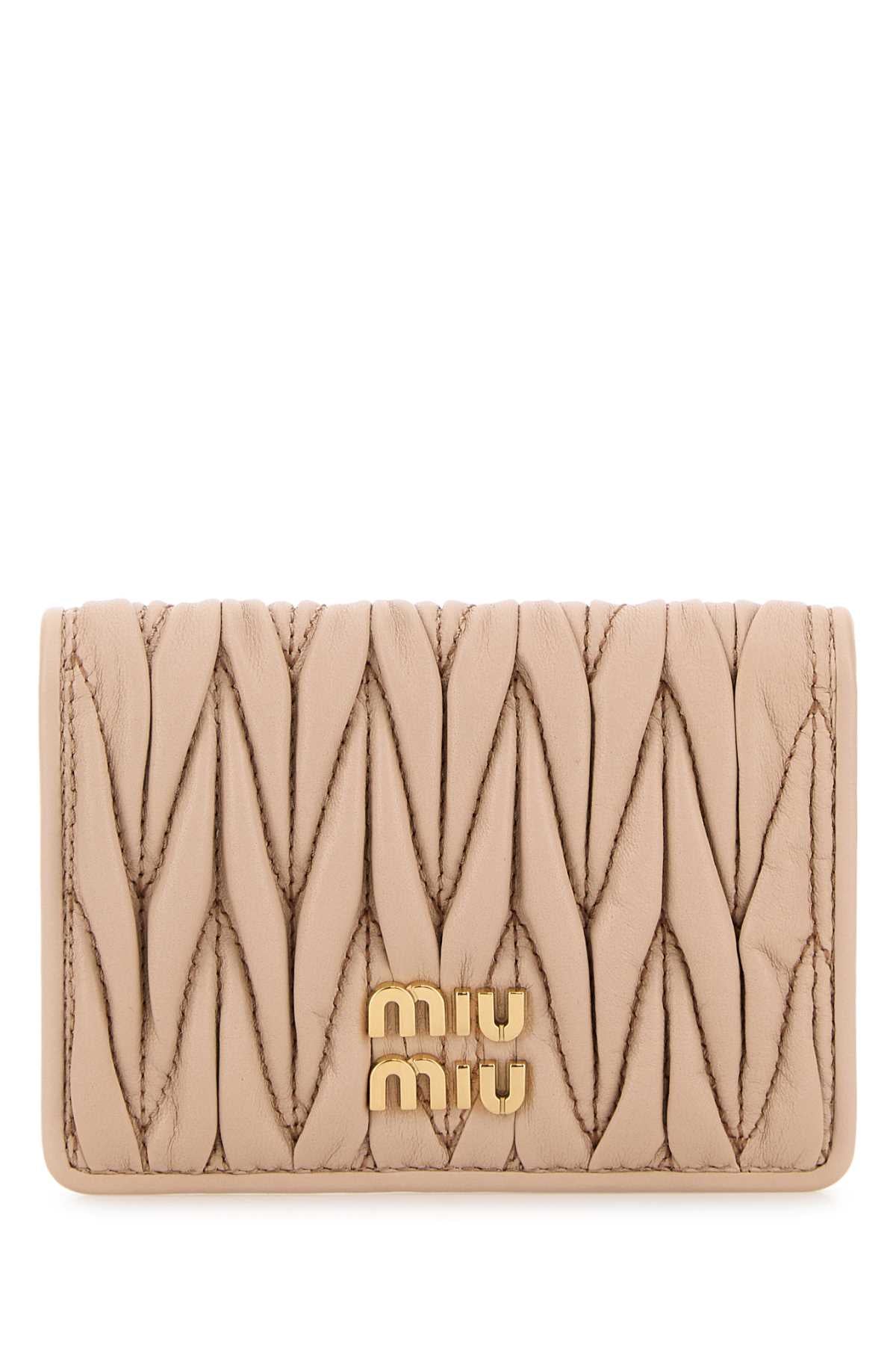 MIU MIU Mini Nappa Leather Card Holder - Compact Design