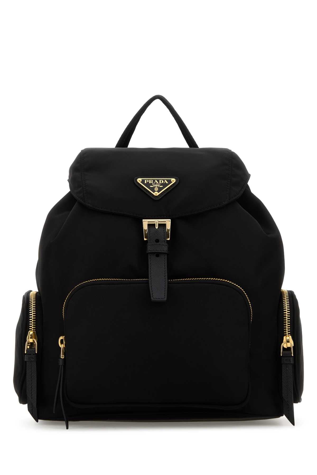PRADA Mini Canvas Backpack with Premium Leather Accents - 33x30x13 cm