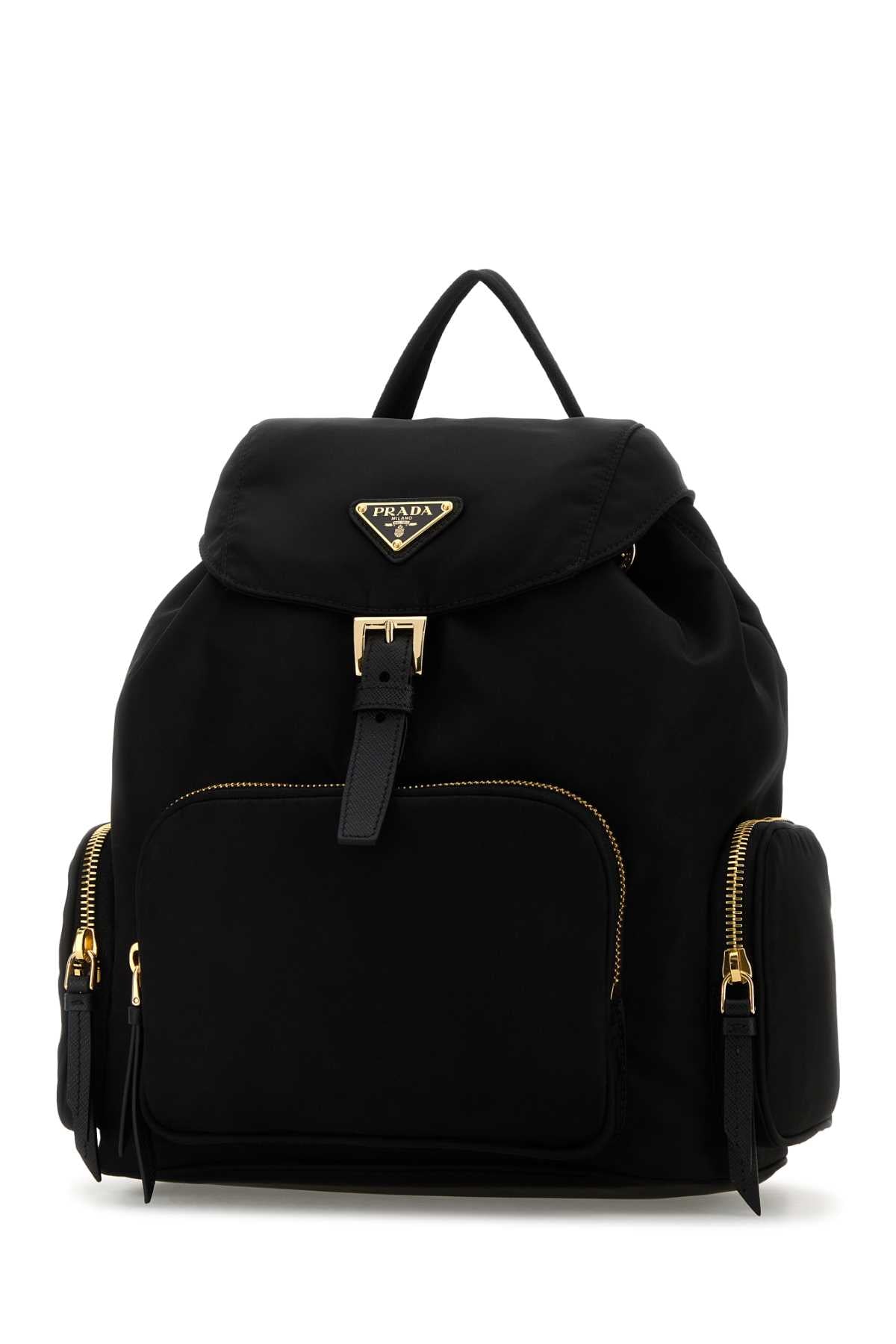 PRADA Mini Canvas Backpack with Premium Leather Accents - 33x30x13 cm
