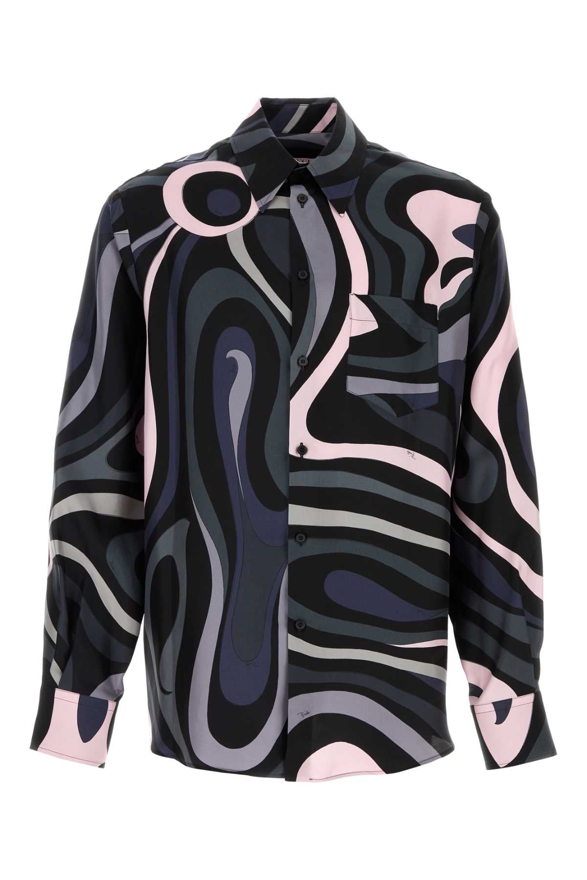 EMILIO PUCCI Printed Silk Shirt for Men - 25W Collection