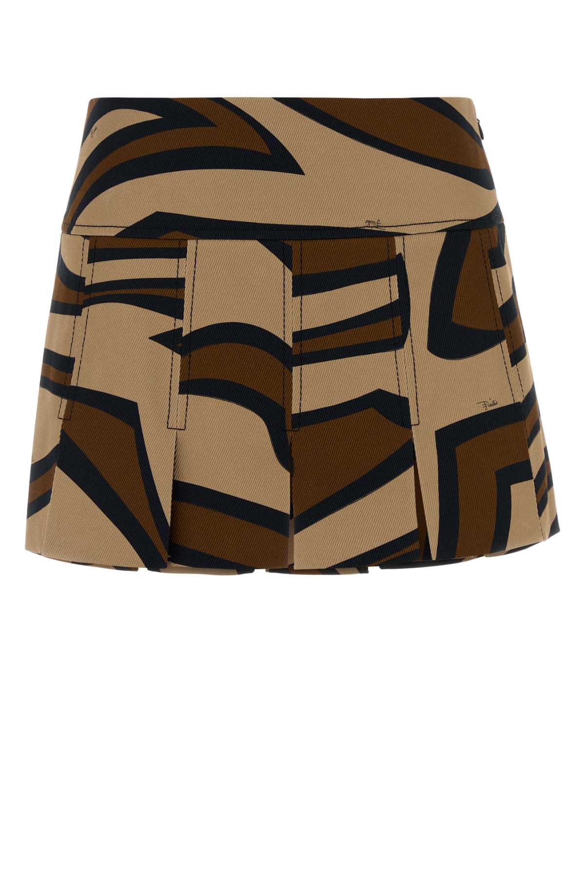 EMILIO PUCCI Printed Stretch Cotton Mini Skirt