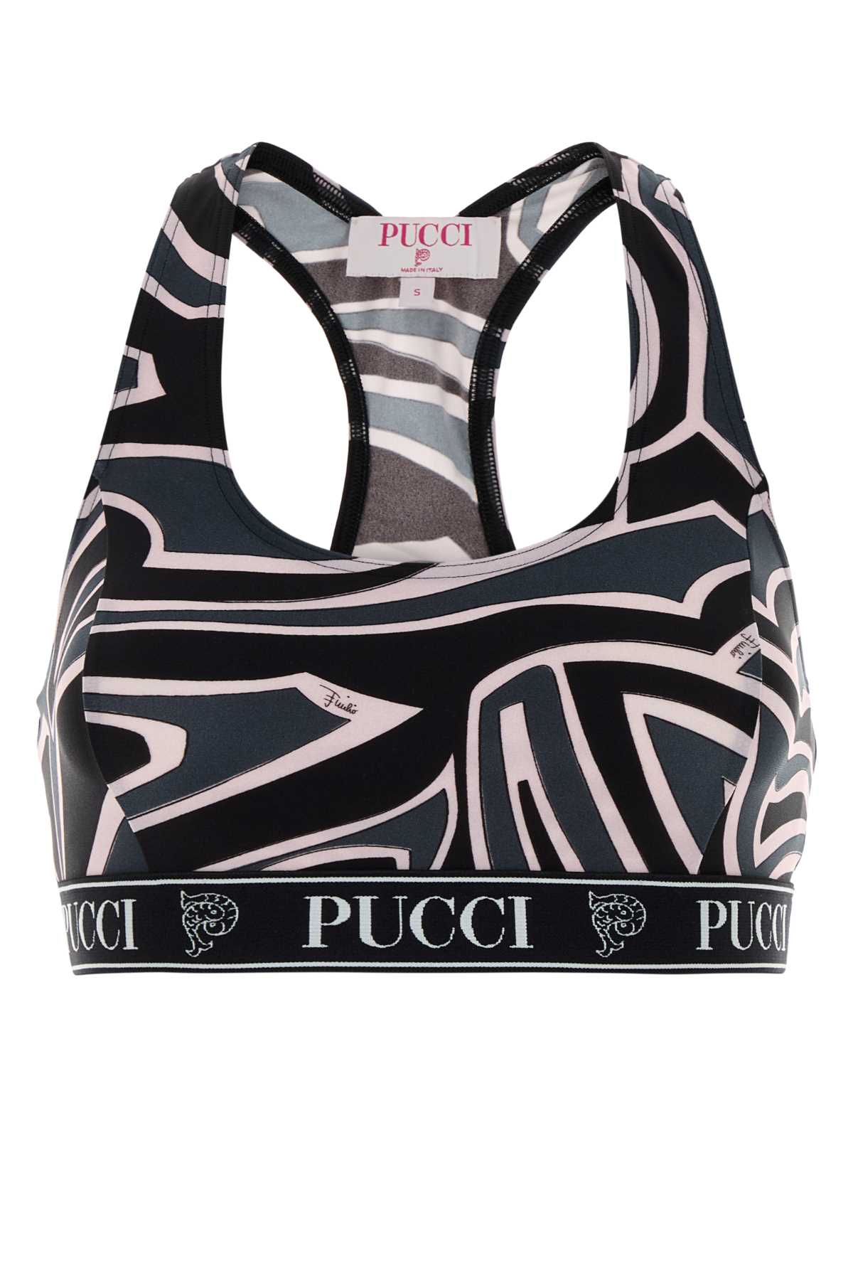EMILIO PUCCI Printed Stretch Nylon Mini Bra