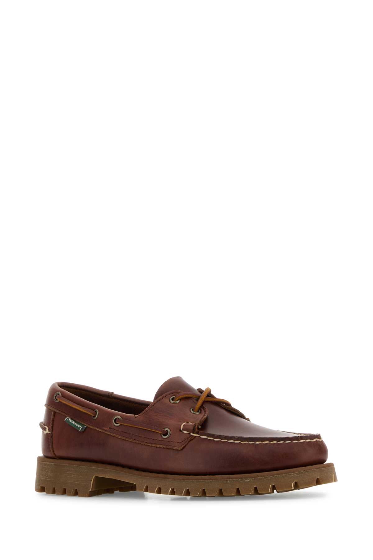 SEBAGO Brown Leather Ranger Loafers for Men