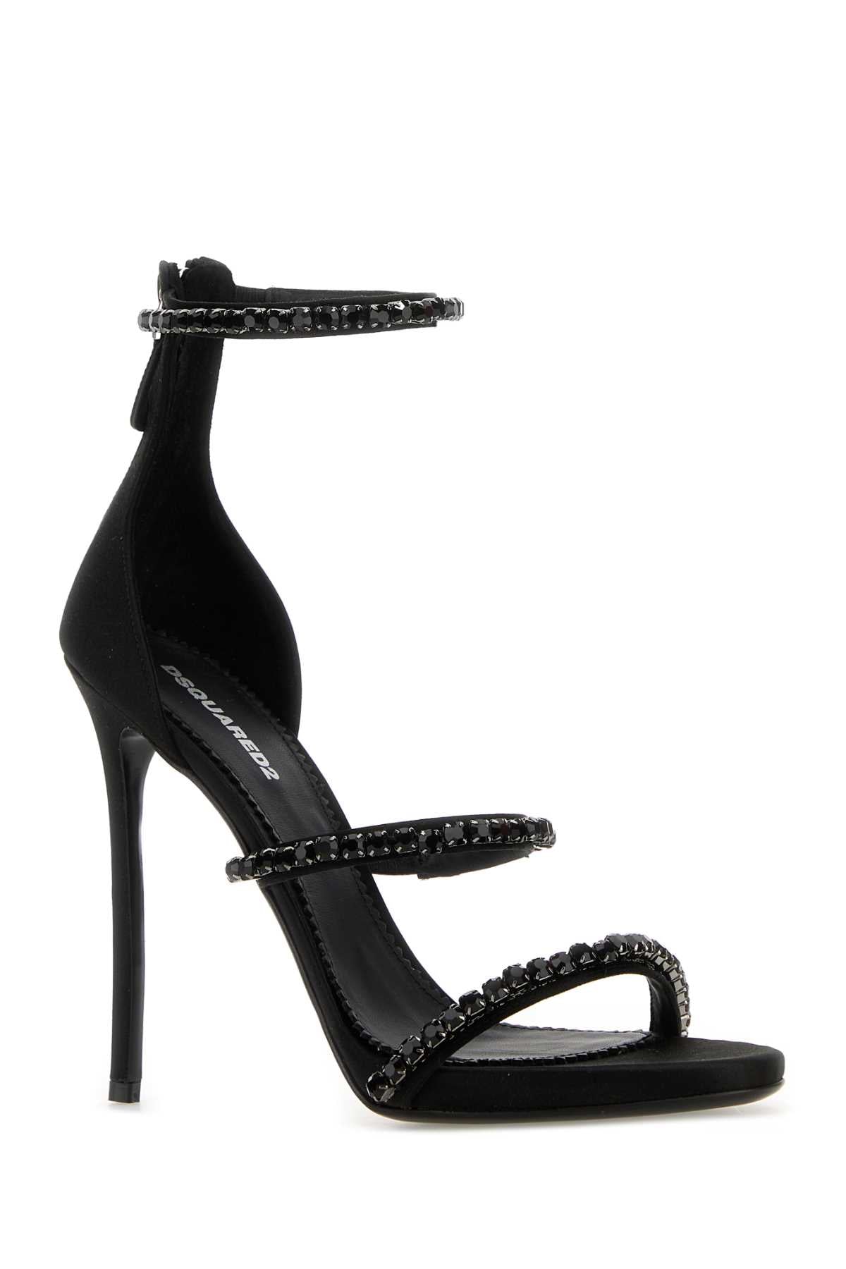 DSQUARED Elevated Satin Sandals with 11 cm Heel Height