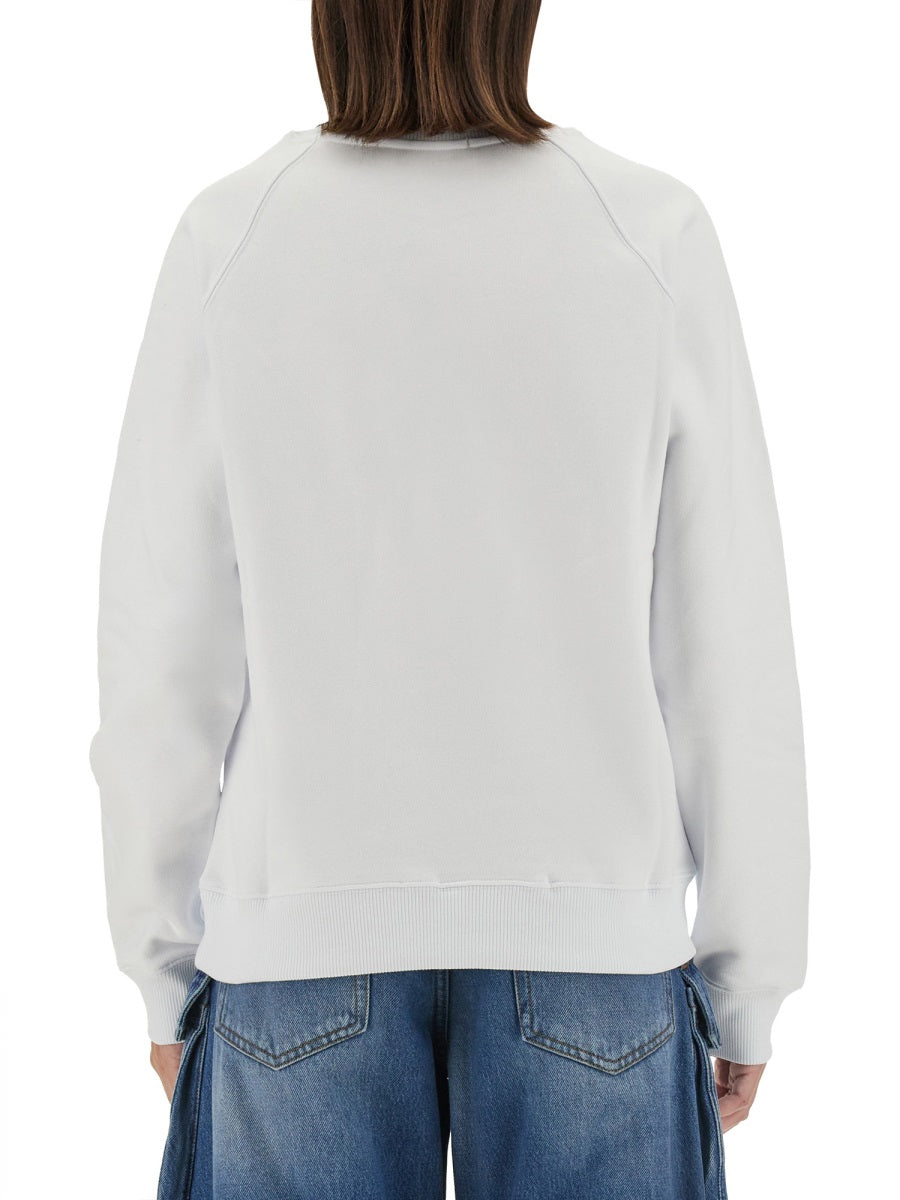 MSGM Brushed Logo Print Sweatshirt - Women's Size S