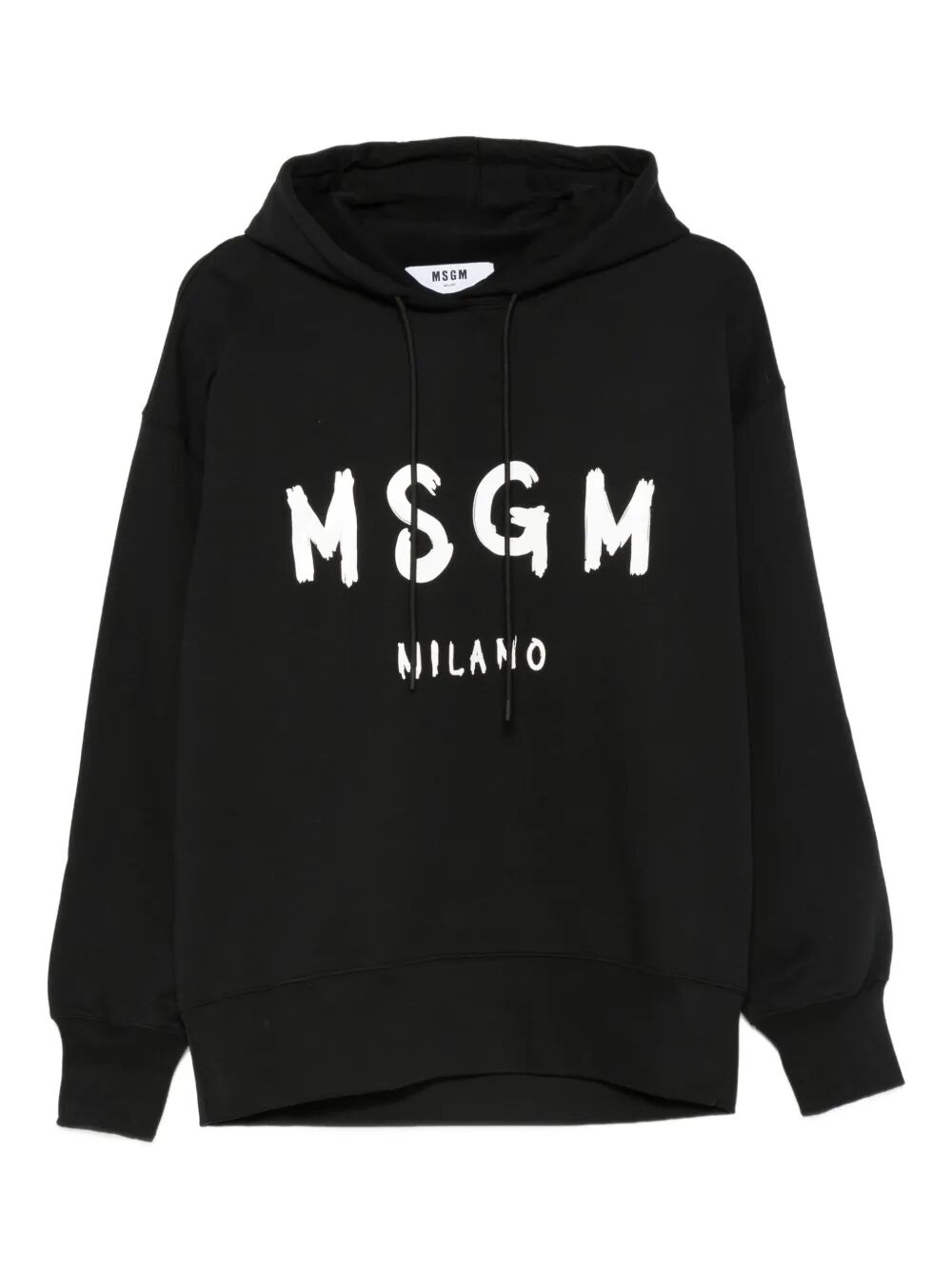 MSGM Logo Print Cotton Hoodie for Women - FW25 Collection