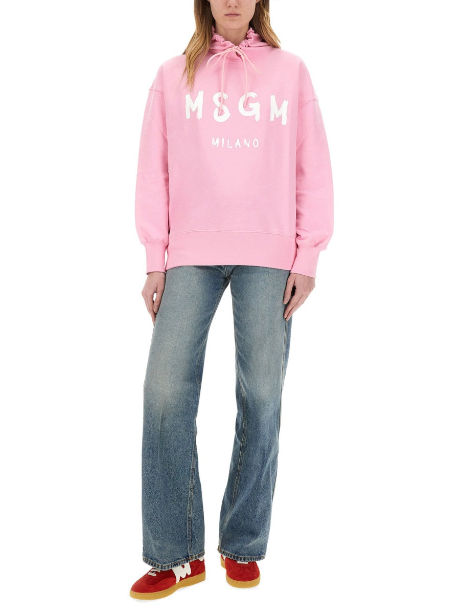 MSGM Regular Fit Logo Sweatshirt - Size S