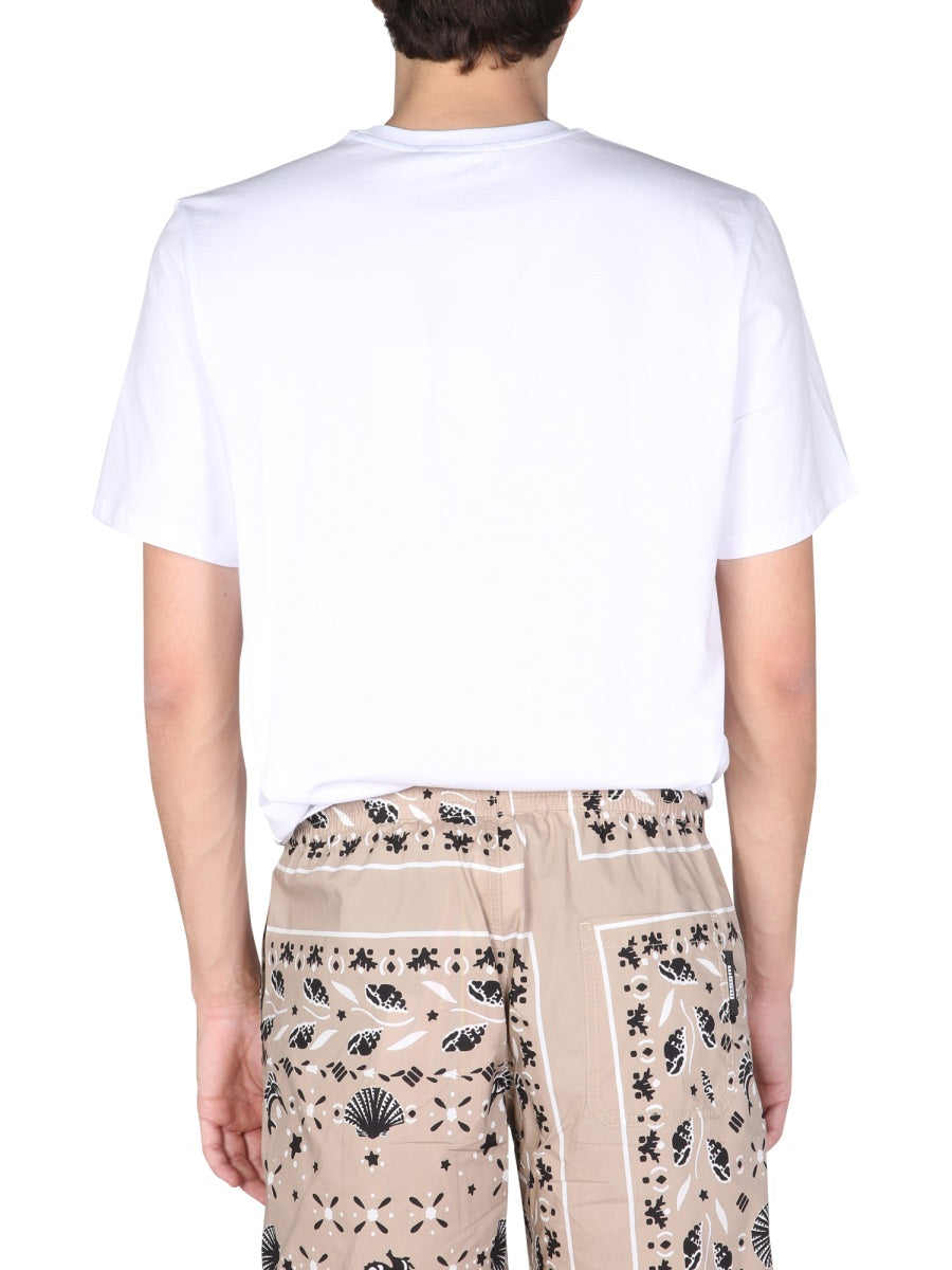 MSGM Men's Logo Box Print T-Shirt