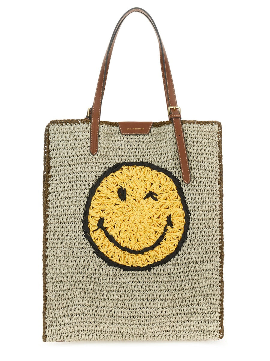 ANYA HINDMARCH WINK Mini Raffia Handbag