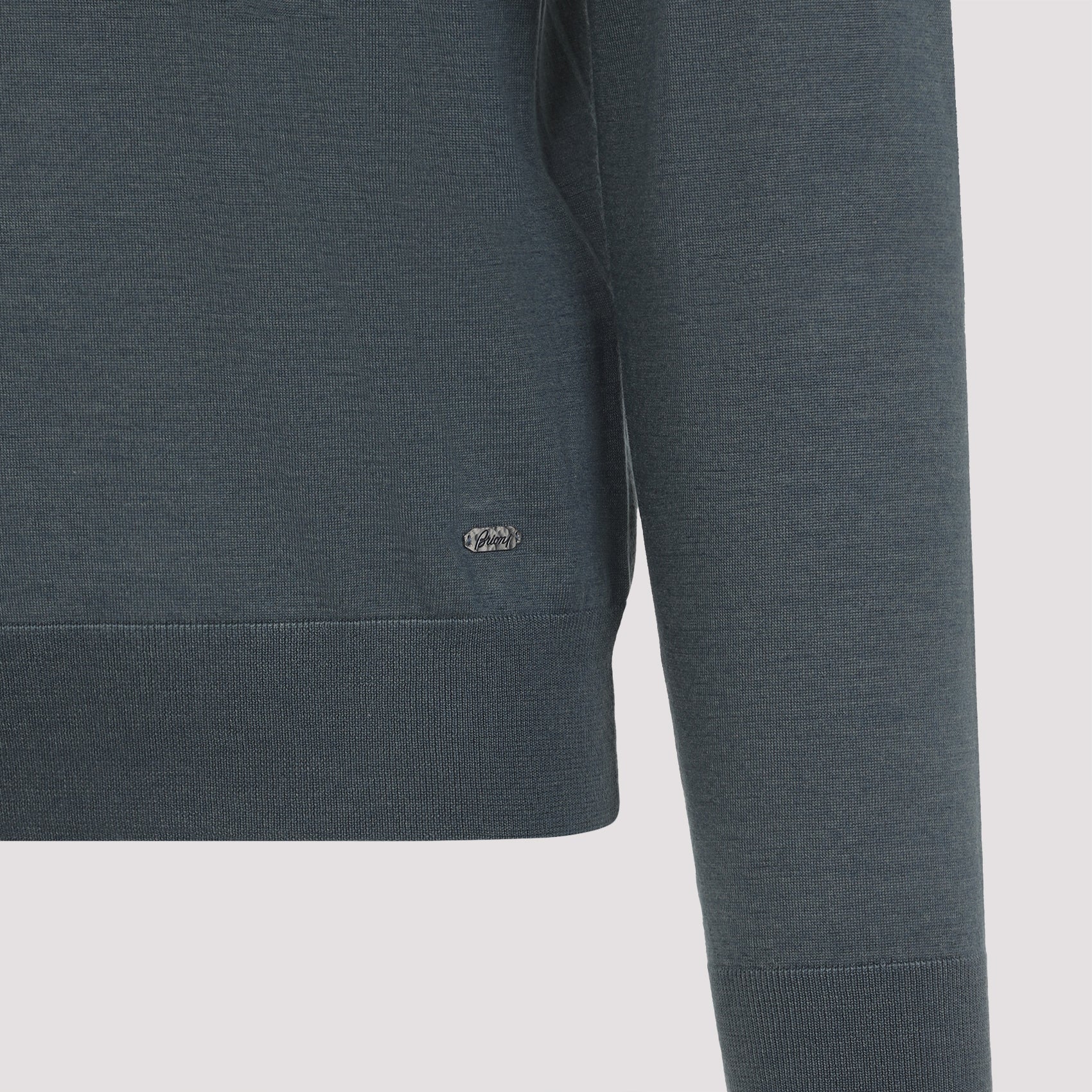 BRIONI Luxurious Cashmere and Silk Crewneck Sweater for Men