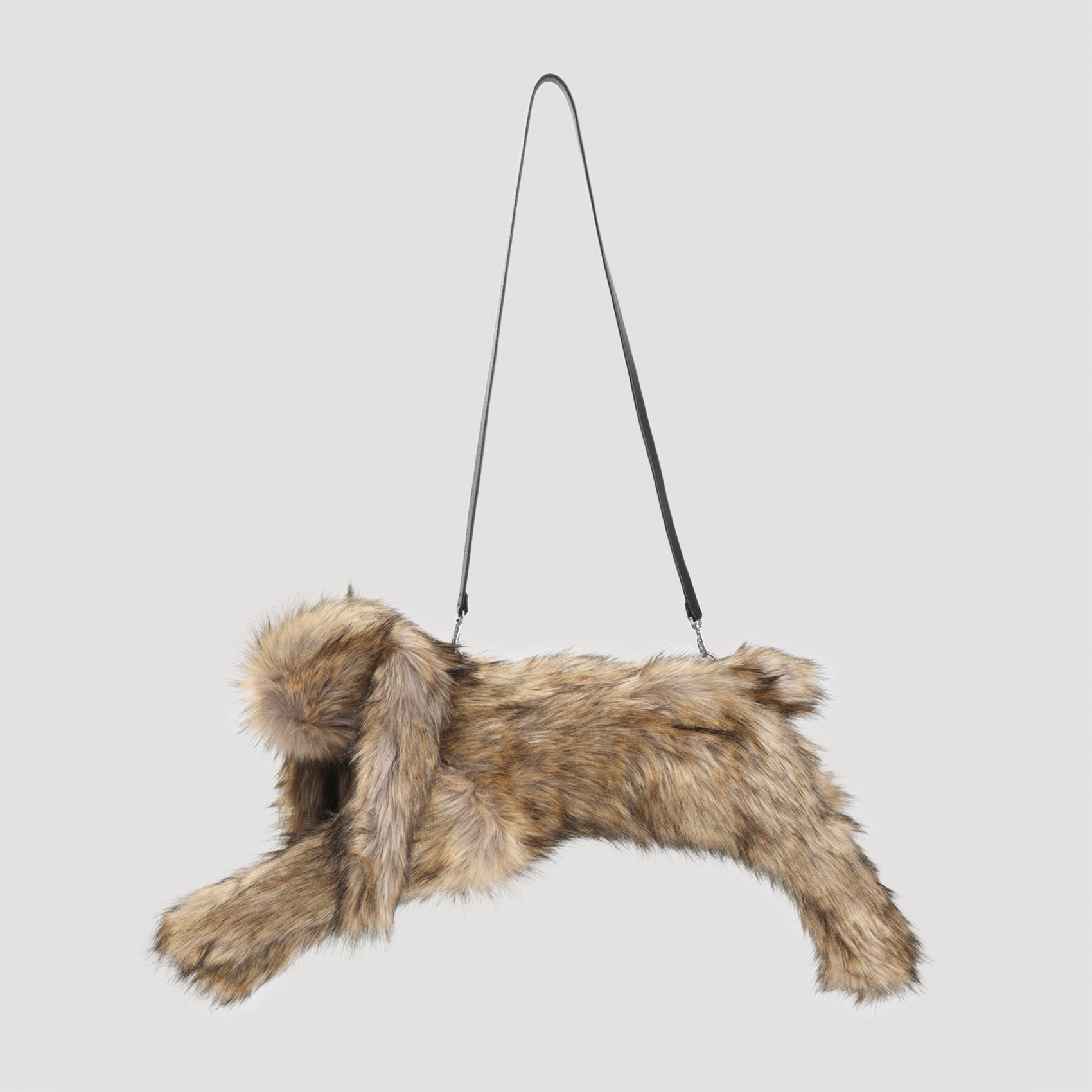 SIMONE ROCHA Faux Fur Hare Crossbody Handbag - 36cm x 14cm x 9cm