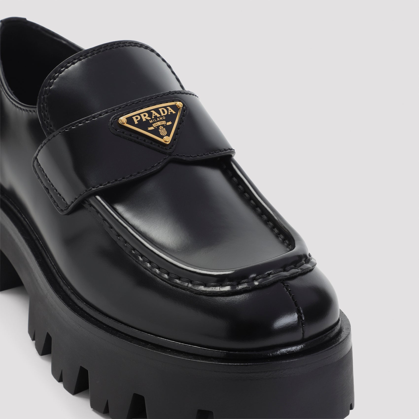 PRADA 100% Leather Loafers