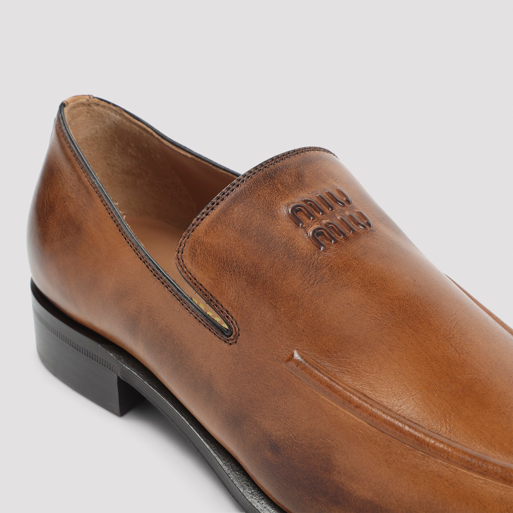 MIU MIU 100% Leather Men's Loafers
