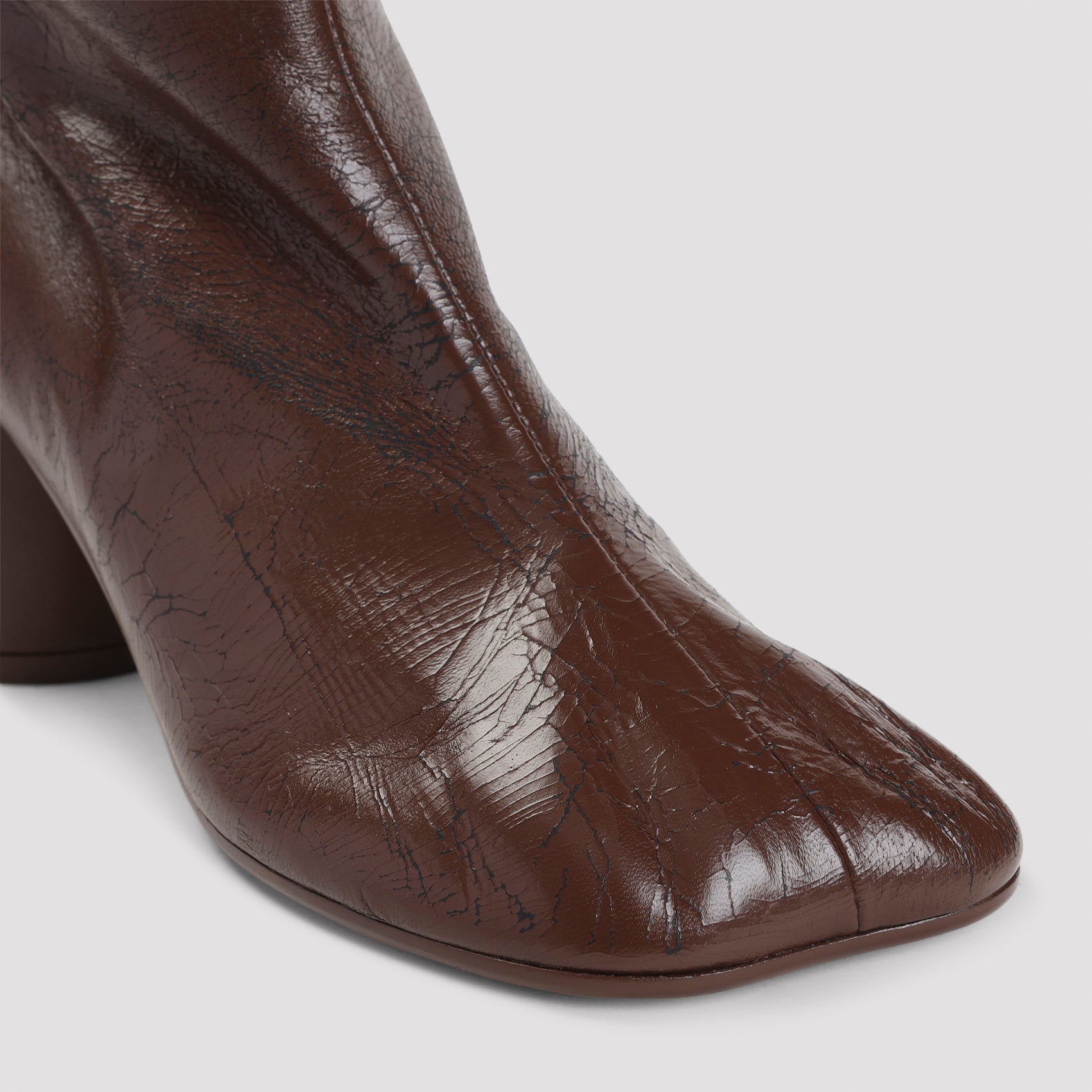 MM6 MAISON MARGIELA Ovine Leather Ankle Boots - 7cm Heel Height