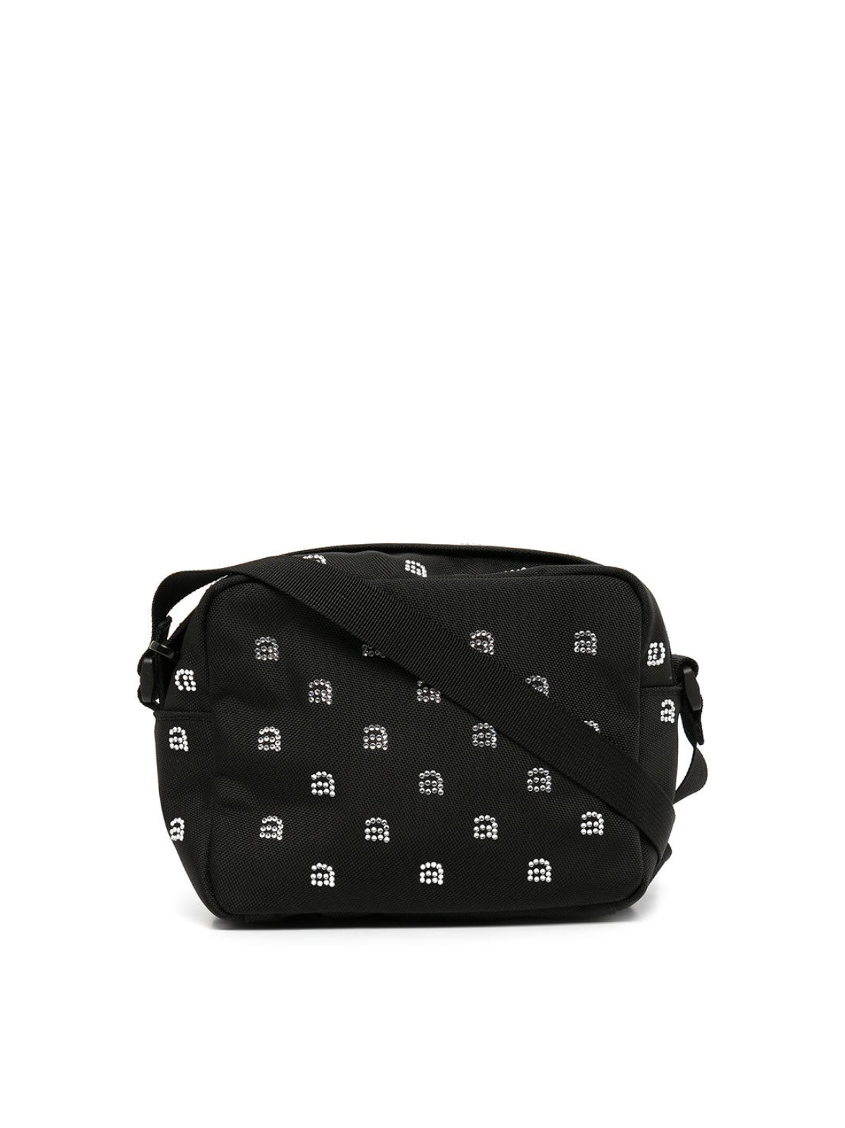 ALEXANDER WANG Mini Crystal Logo Camera Shoulder Bag - 18X12X7 CM
