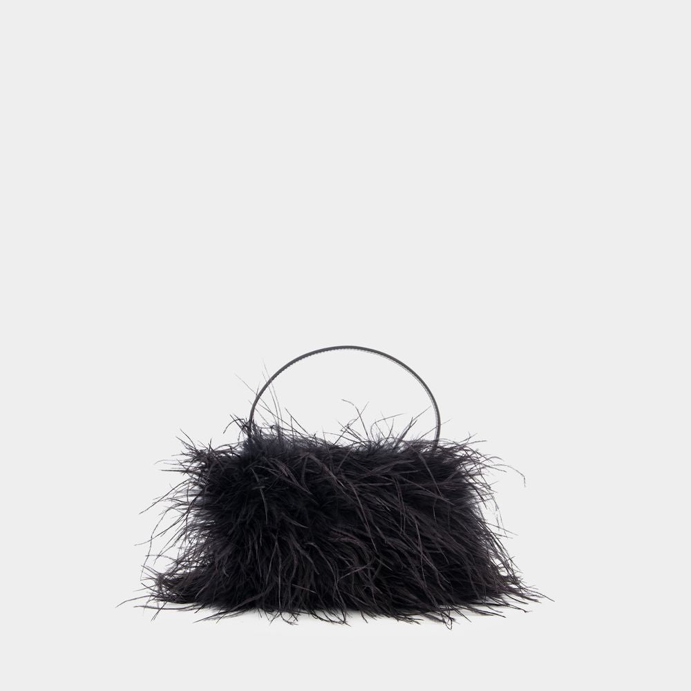 ALEXANDER WANG Medium Satin Handbag with Feathers