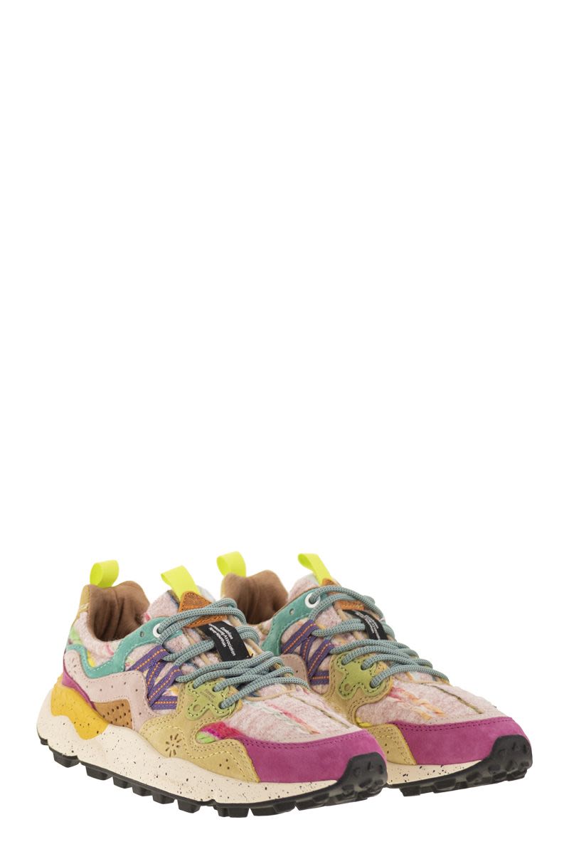 FLOWER MOUNTAIN Yamano 3 Sneaker - Suede and Technical Fabric