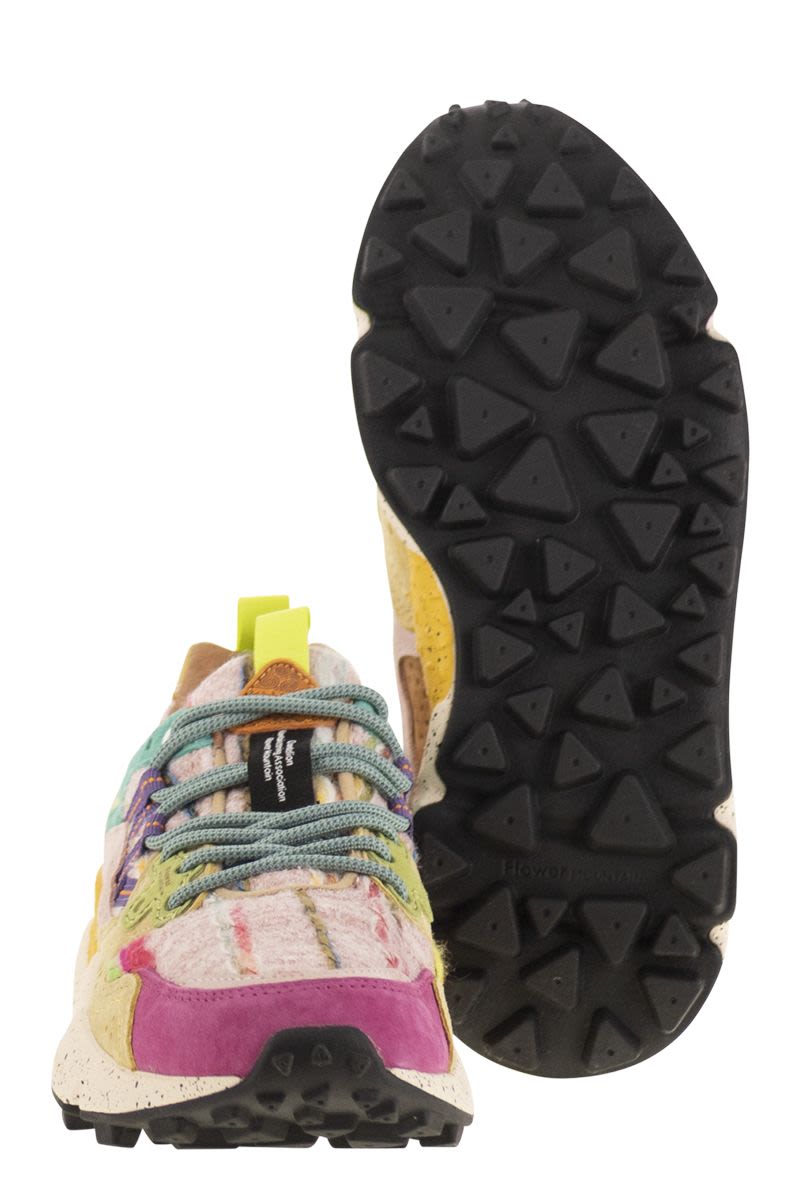 FLOWER MOUNTAIN Yamano 3 Sneaker - Suede and Technical Fabric