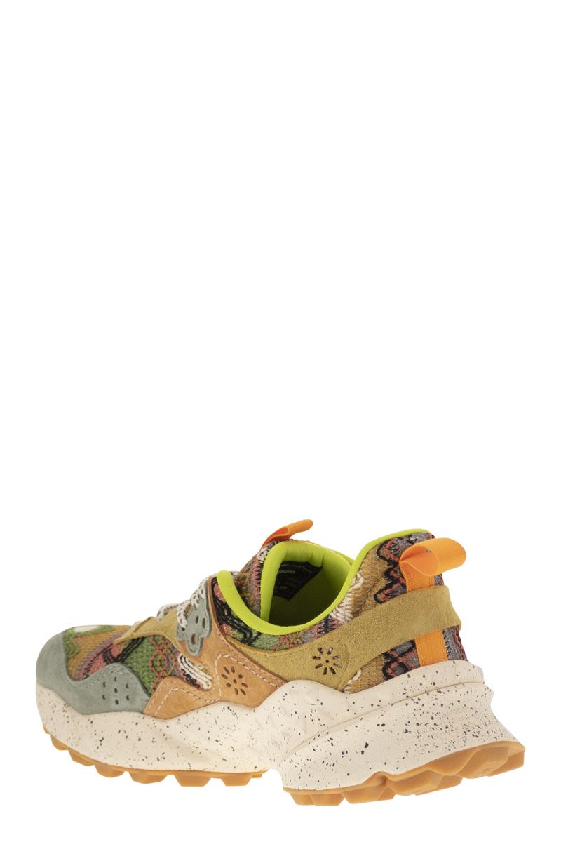 FLOWER MOUNTAIN Energetic Suede and Technical Fabric Sneakers - Women's Size 5