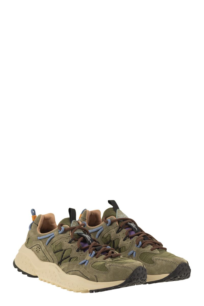 FLOWER MOUNTAIN Yamabushi Sneaker in Suede and Technical Fabric - Unisex