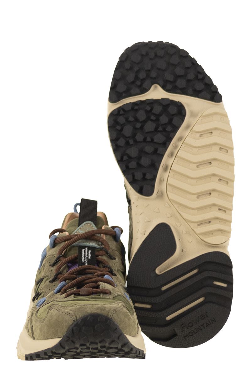 FLOWER MOUNTAIN Yamabushi Sneaker in Suede and Technical Fabric - Unisex