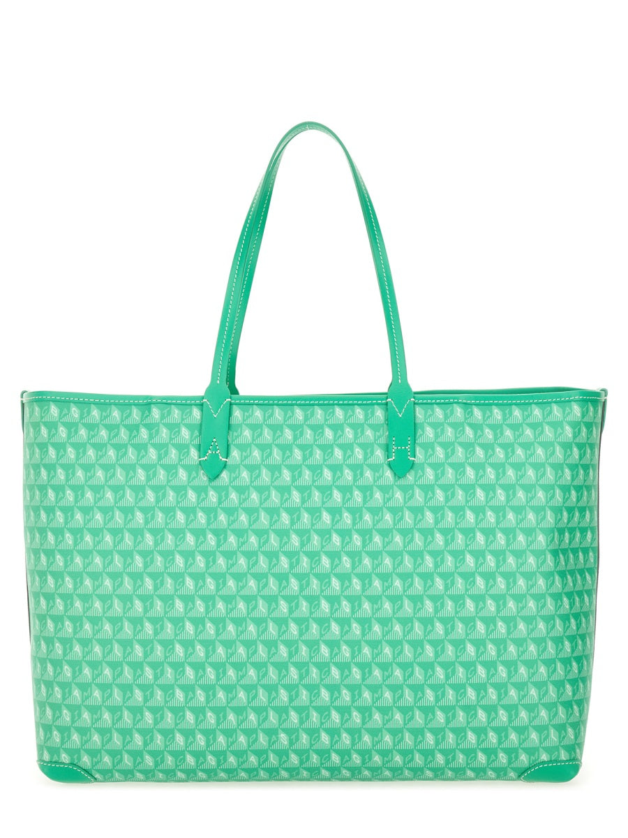 ANYA HINDMARCH Eco-Conscious Tote Handbag with I Am A Plastic Pattern