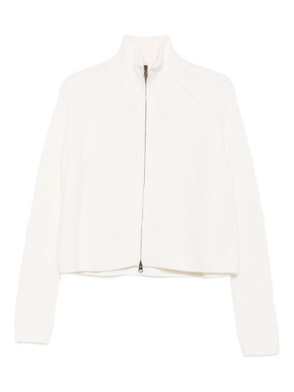 LISA YANG Cashmere Cardigan with High Neck and Zip Front - FW25