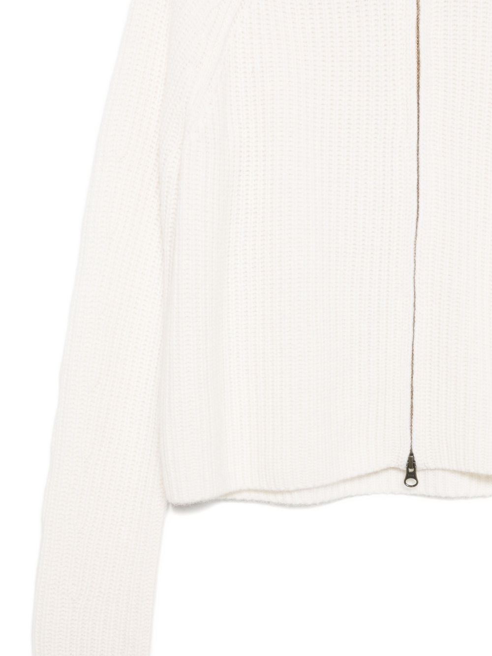 LISA YANG Cashmere Cardigan with High Neck and Zip Front - FW25