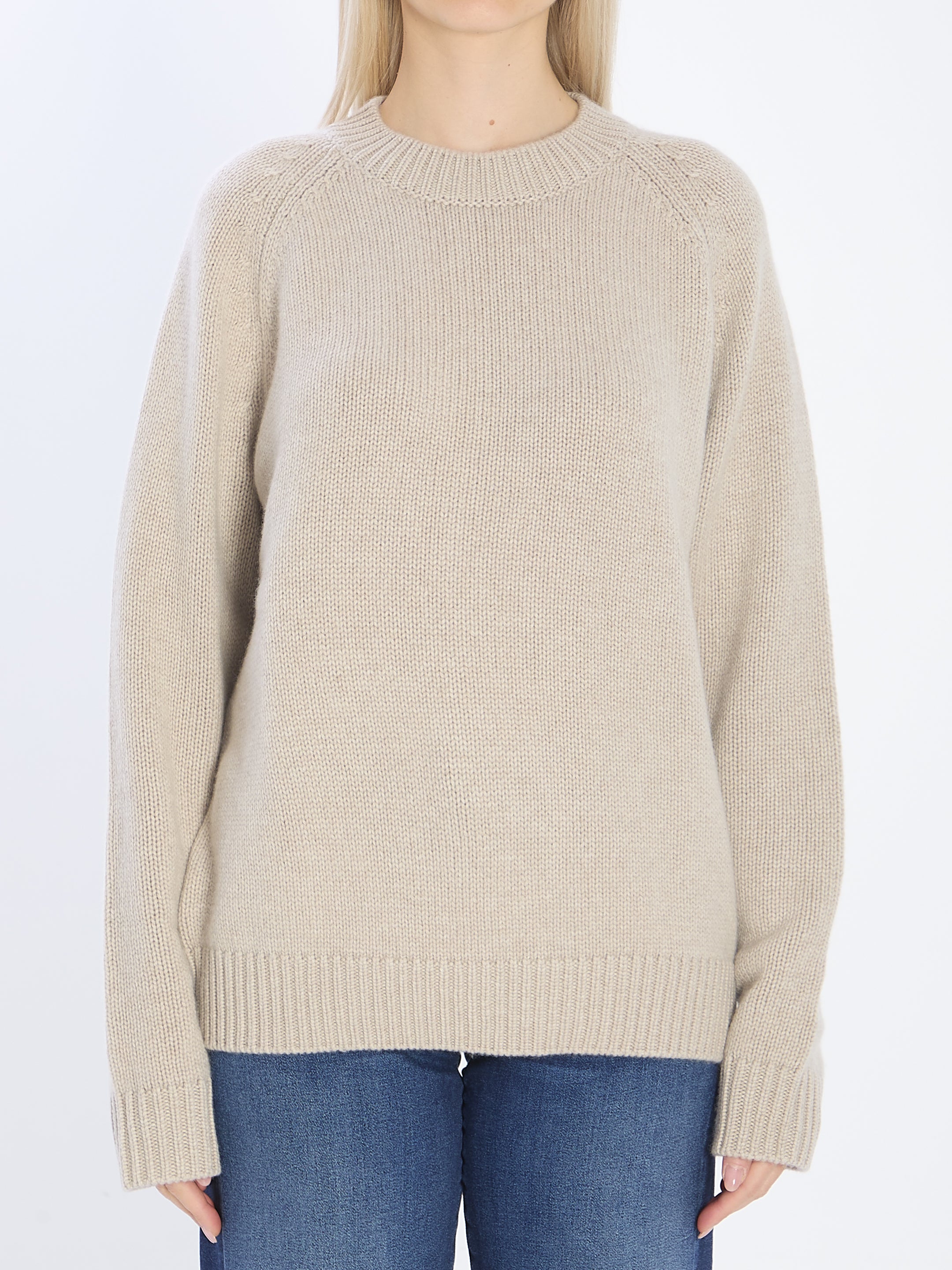 LISA YANG Crew Neck Cashmere Sweater - Size 01 US