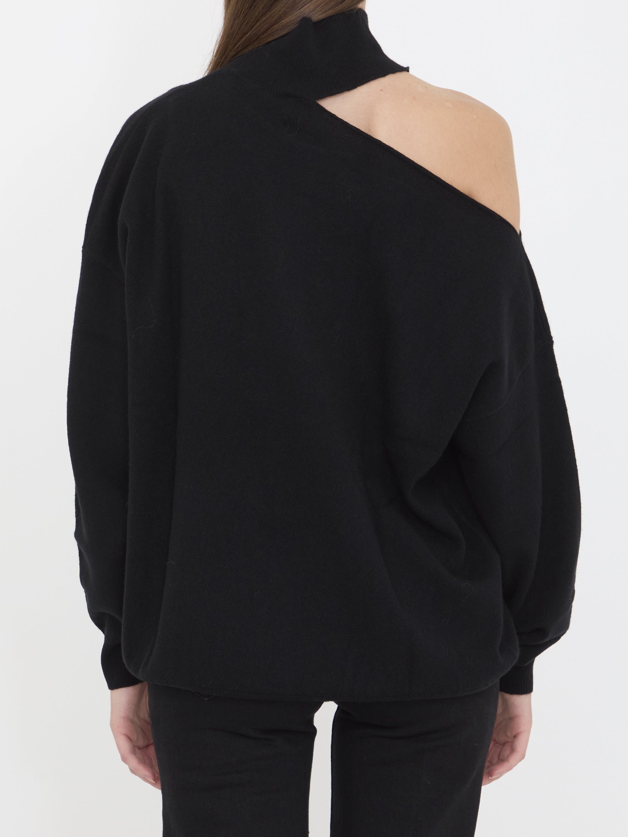 LISA YANG Asymmetrical High Neck Cashmere Sweater - Size 01 US