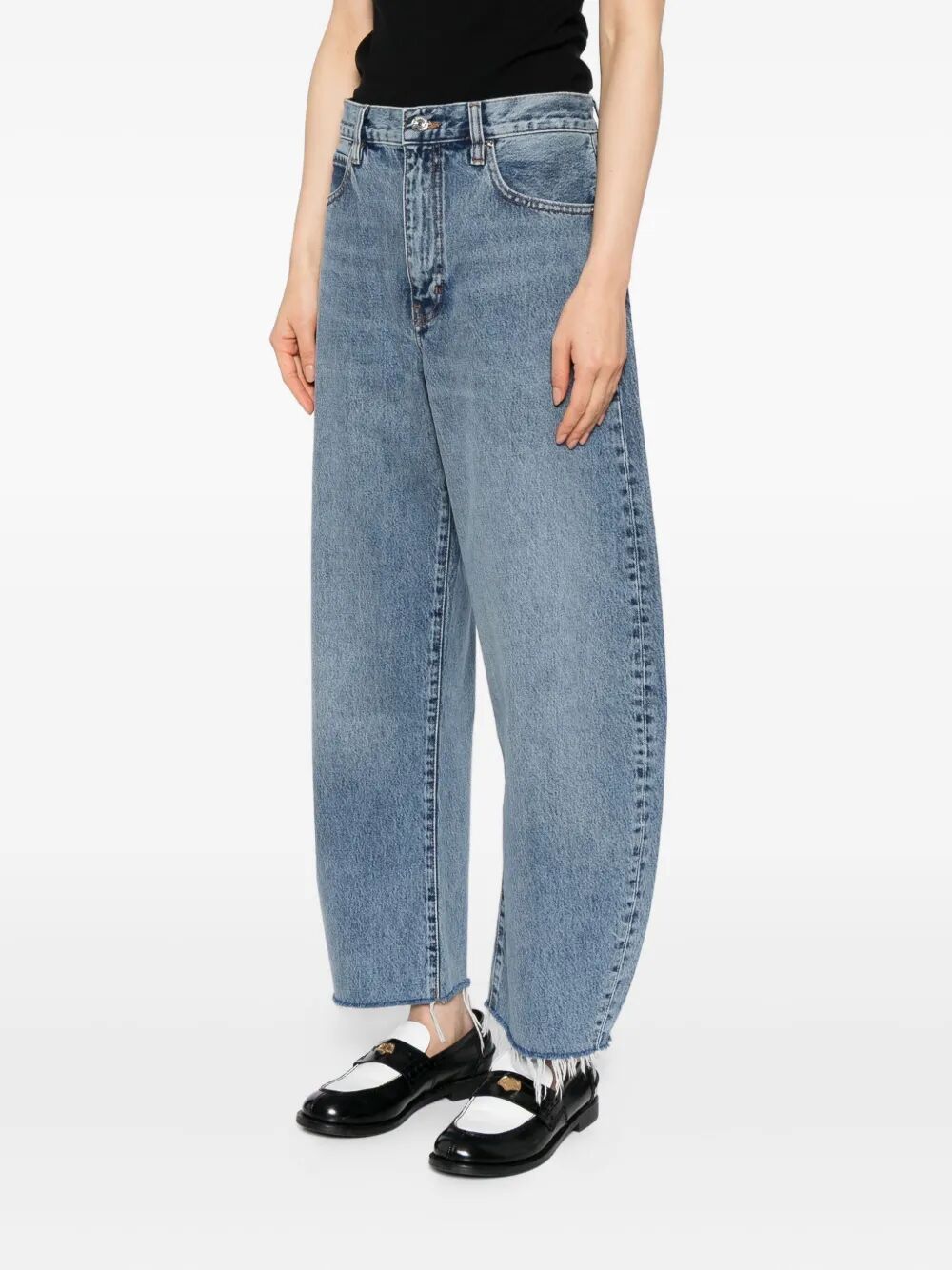 FRAME High Rise Bubble Crop Jeans for Women