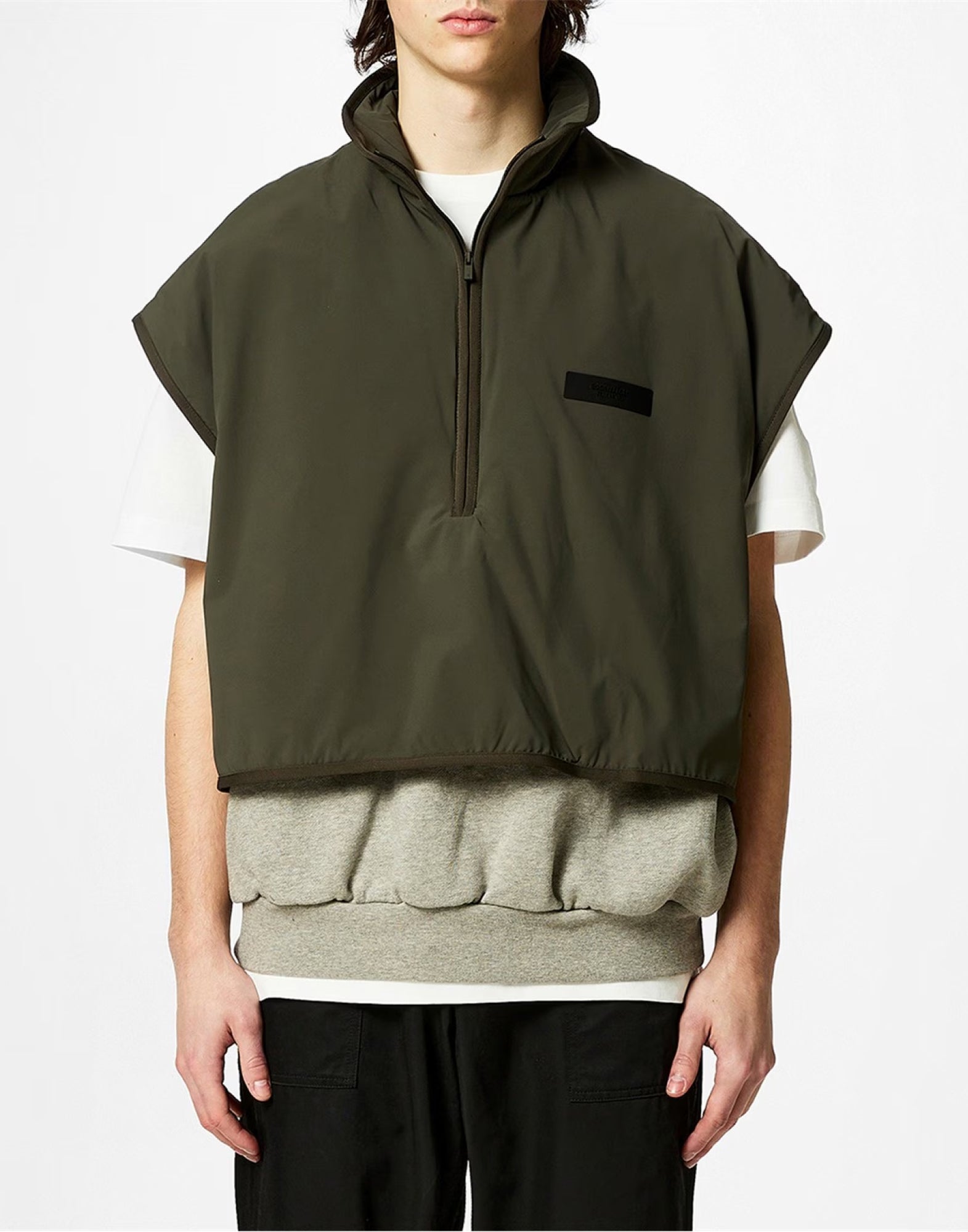 FEAR OF GOD Nylon Fleece Mockneck Vest for Men - FW24