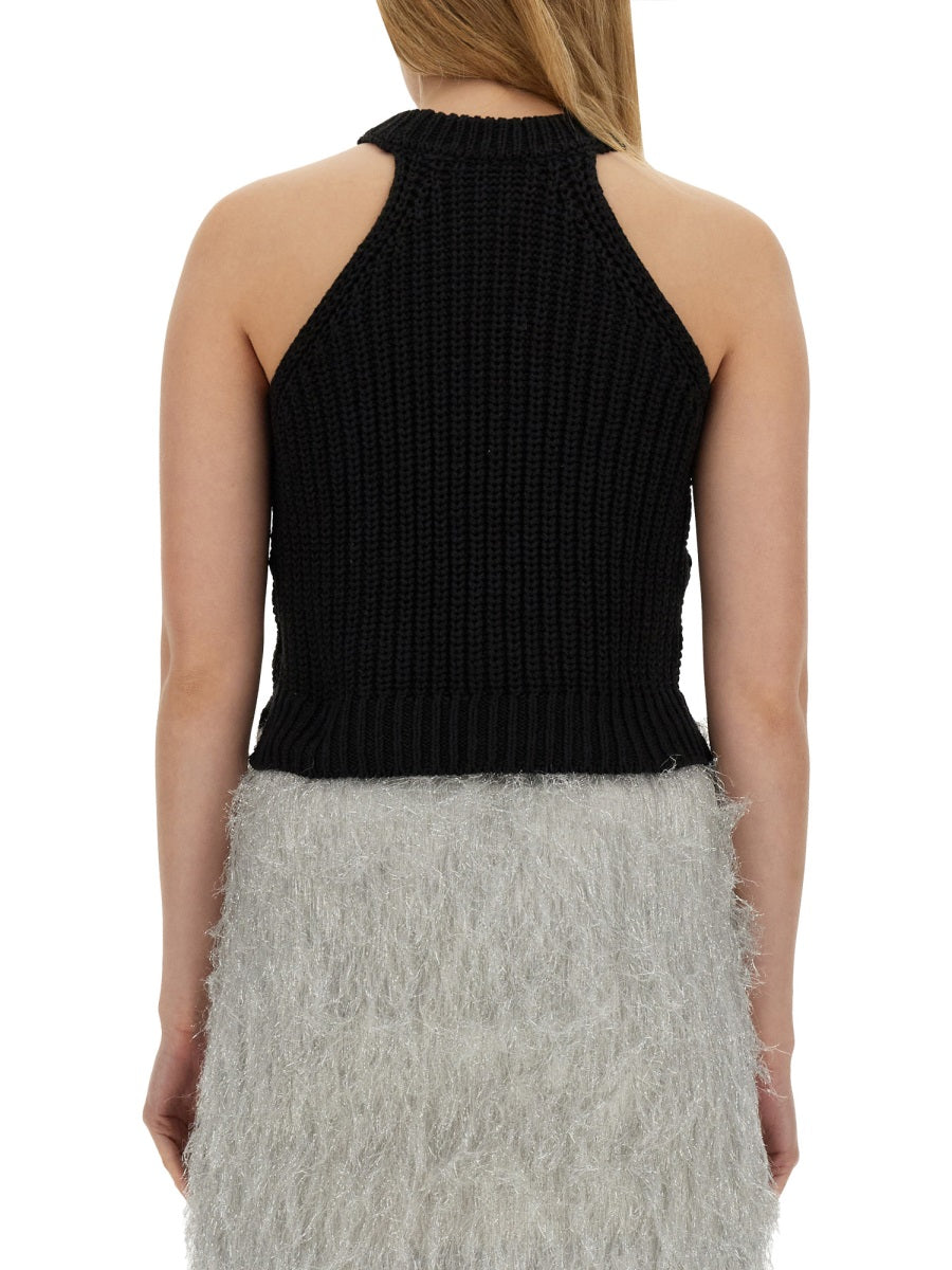 ALYSI Fringe Detail Top in Size S