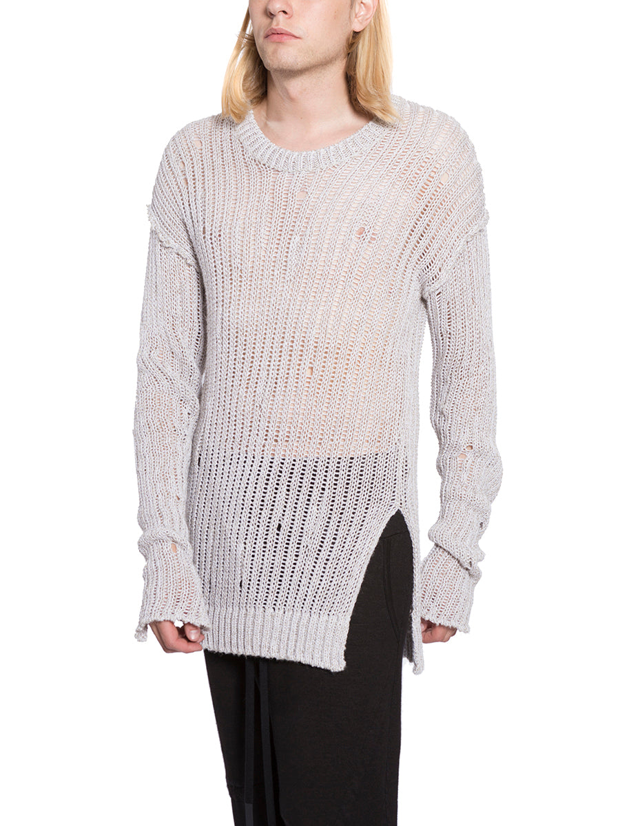 LOST&FOUND Linen T-Shirt with Round Neck - Size M