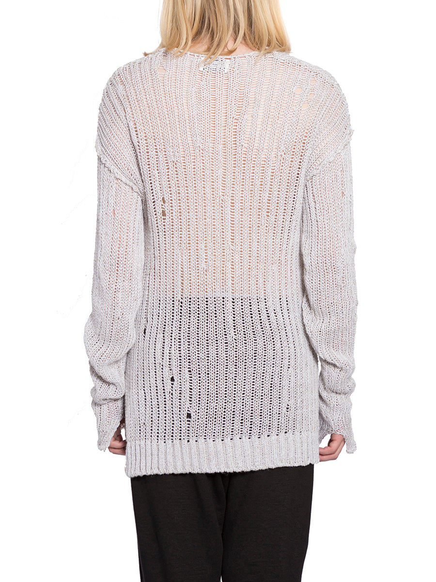 LOST&FOUND Linen T-Shirt with Round Neck - Size M