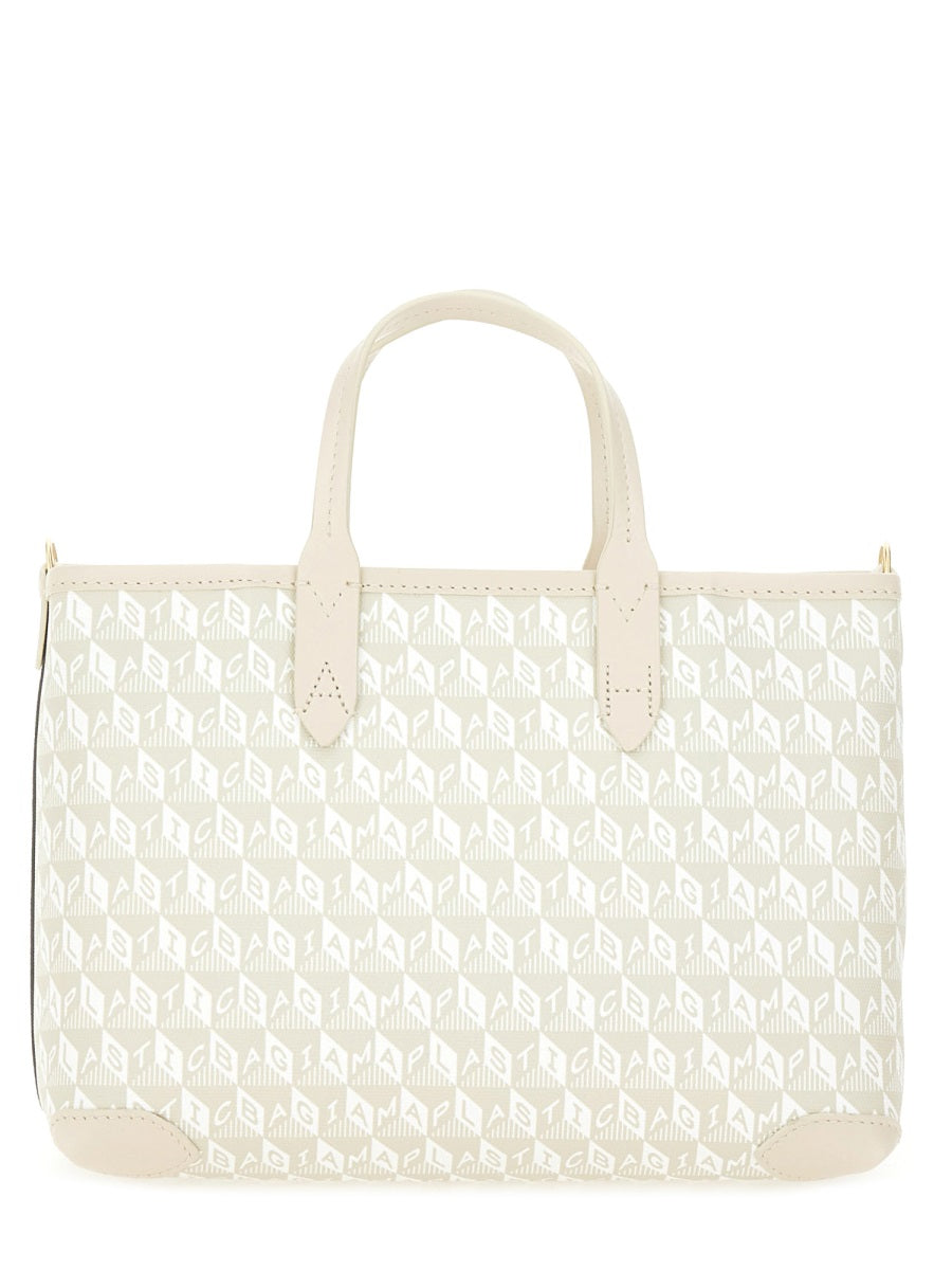 ANYA HINDMARCH Mini Tote Handbag with I Am A Plastic Pattern