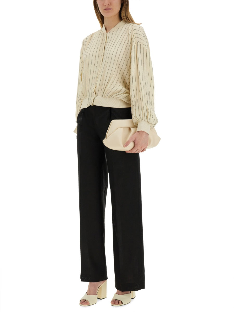 ALYSI Oversized Silk Bomber Jacket - Size 40 IT