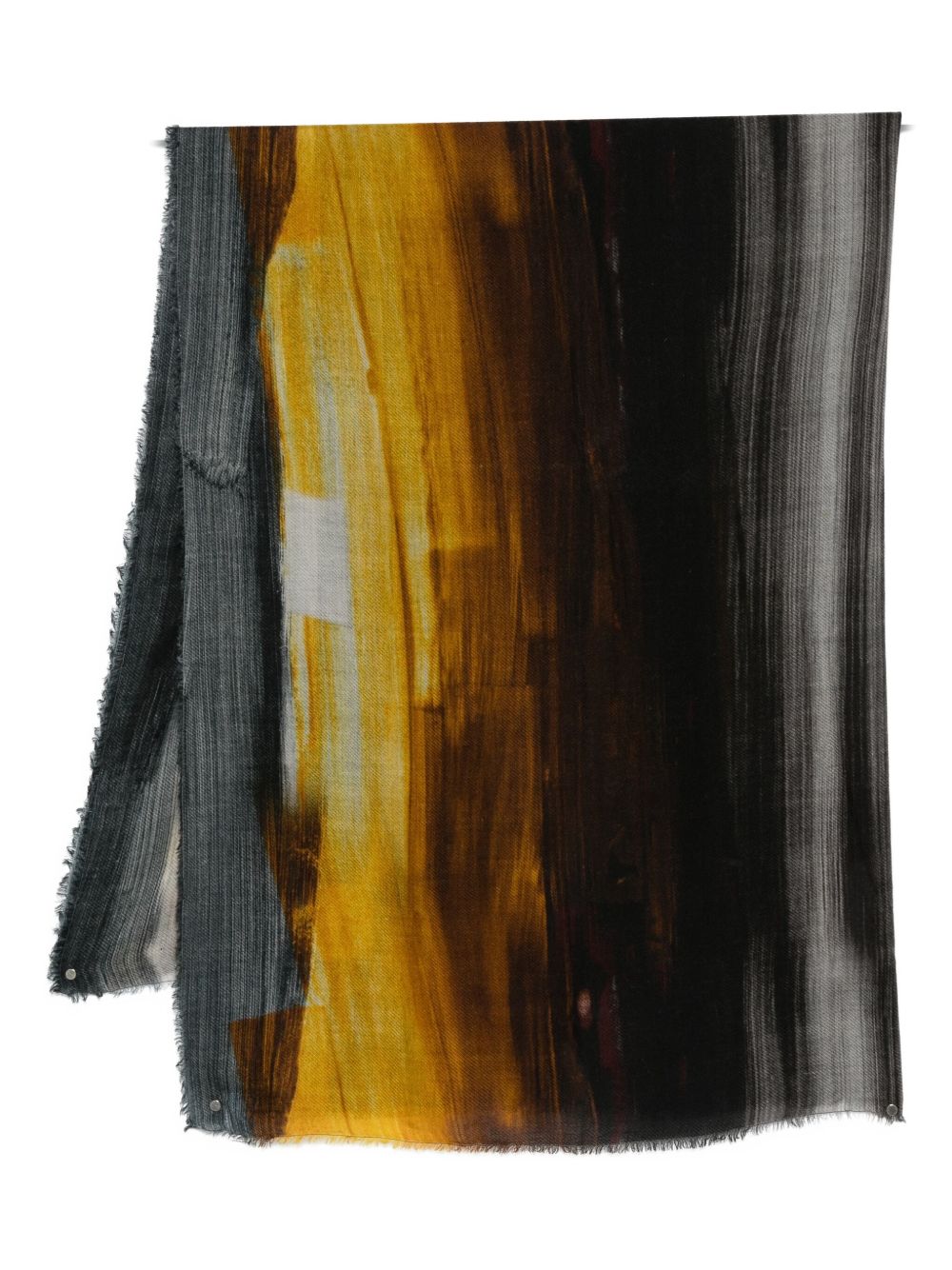 FALIERO SARTI Wool and Cashmere Stole with Multicolor Paint Print