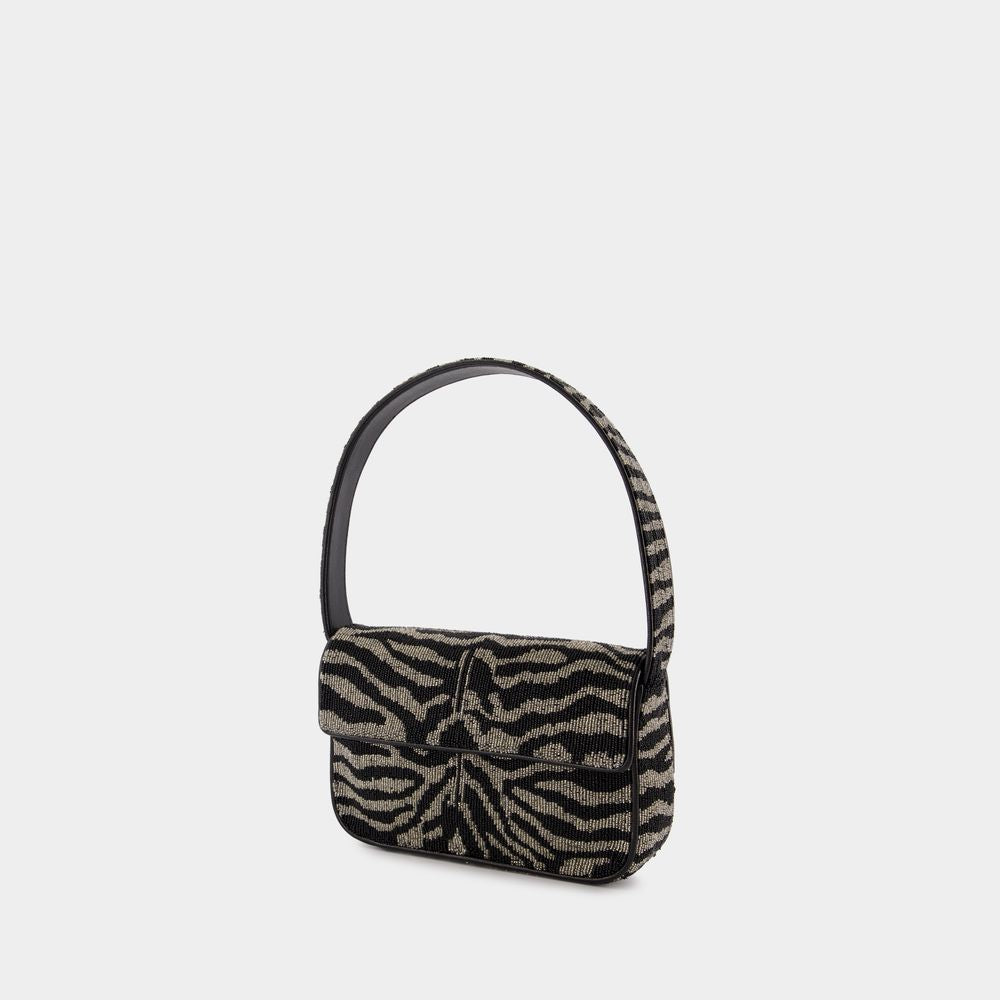 STAUD Mini Beaded Shoulder Handbag