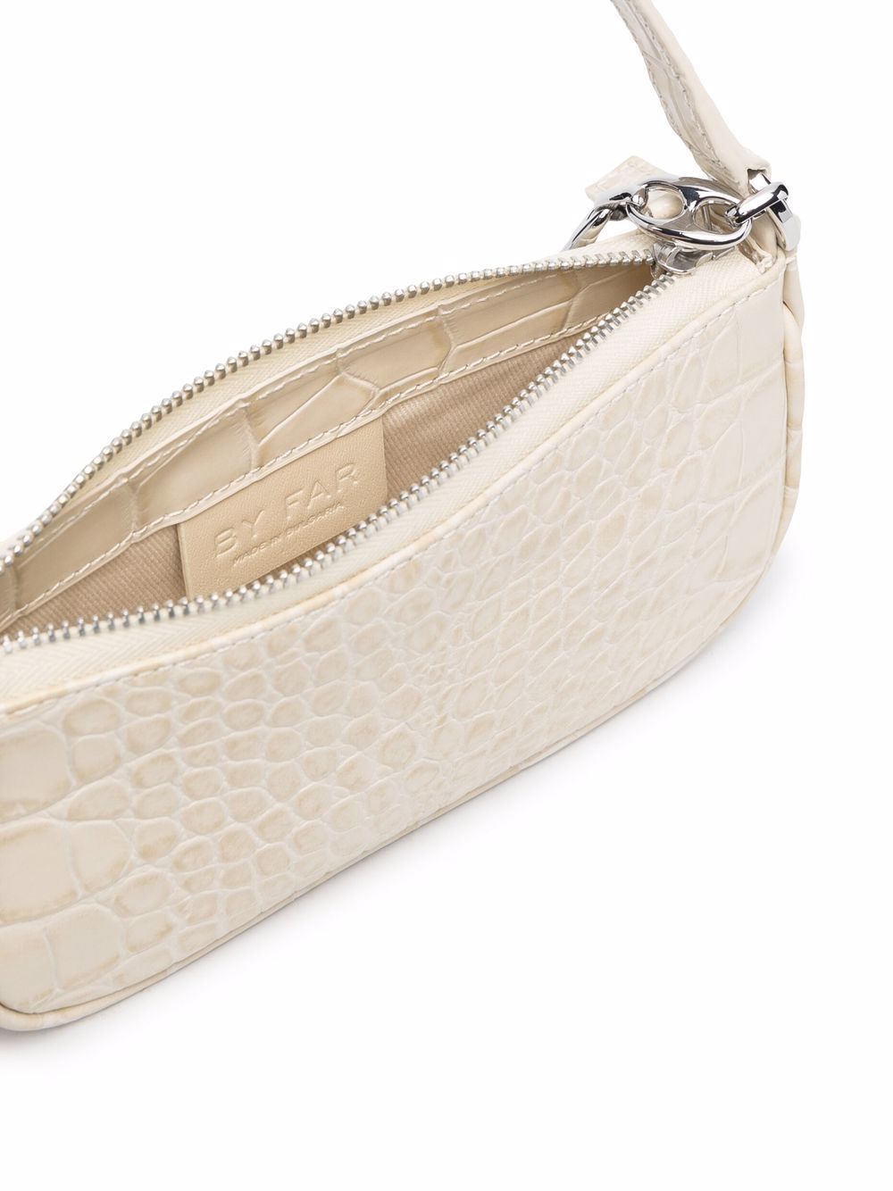 BY FAR Mini Croco Embossed Leather Tote