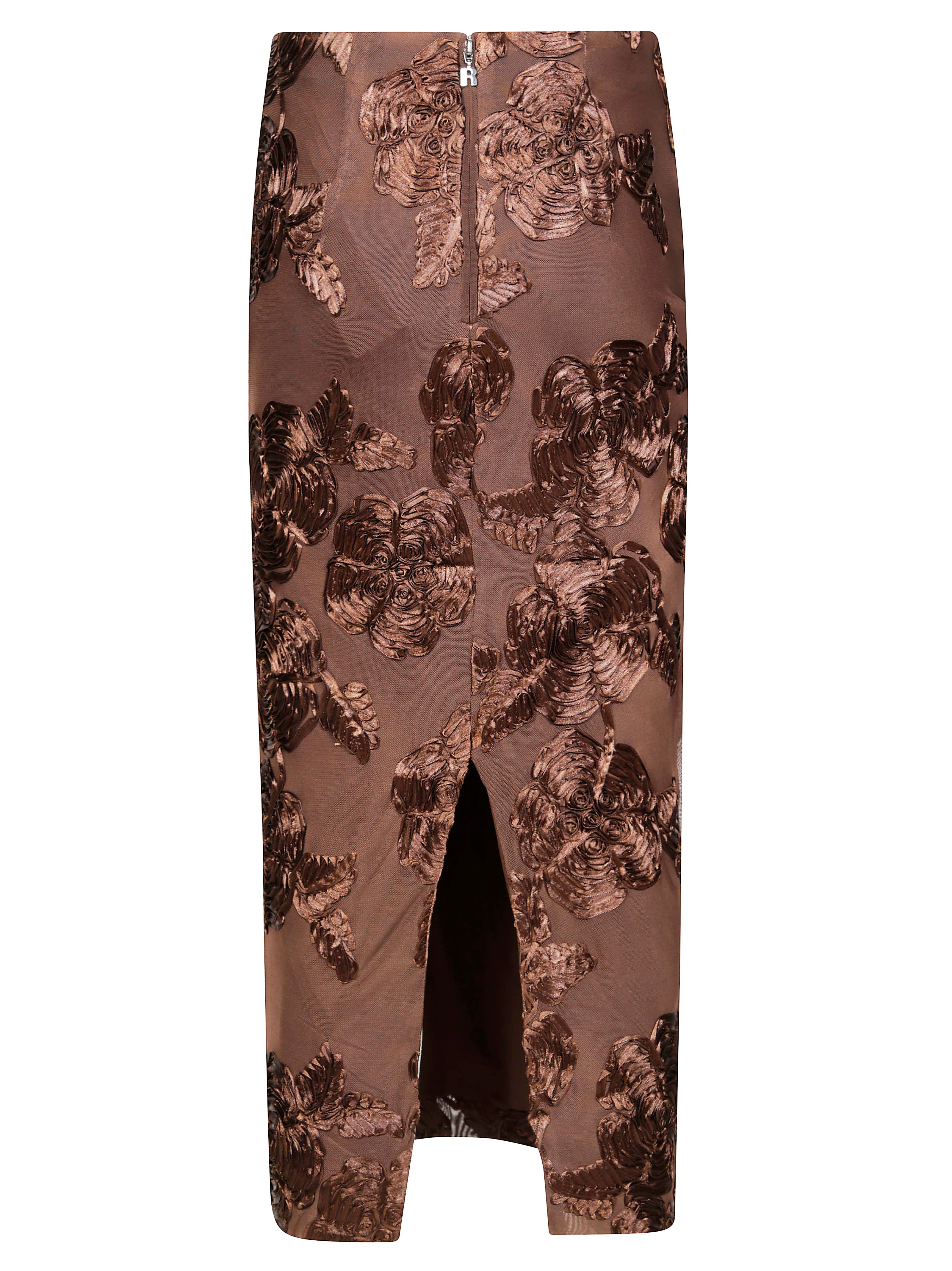 ROTATE Floral Mesh Pencil Skirt for Men - FW25