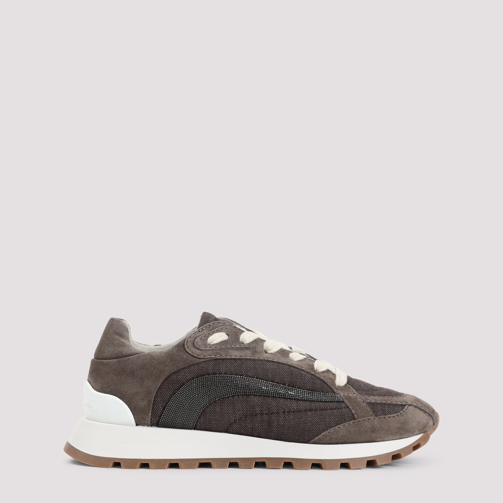 BRUNELLO CUCINELLI Cotton and Suede Leather Sneakers for Men - SS25