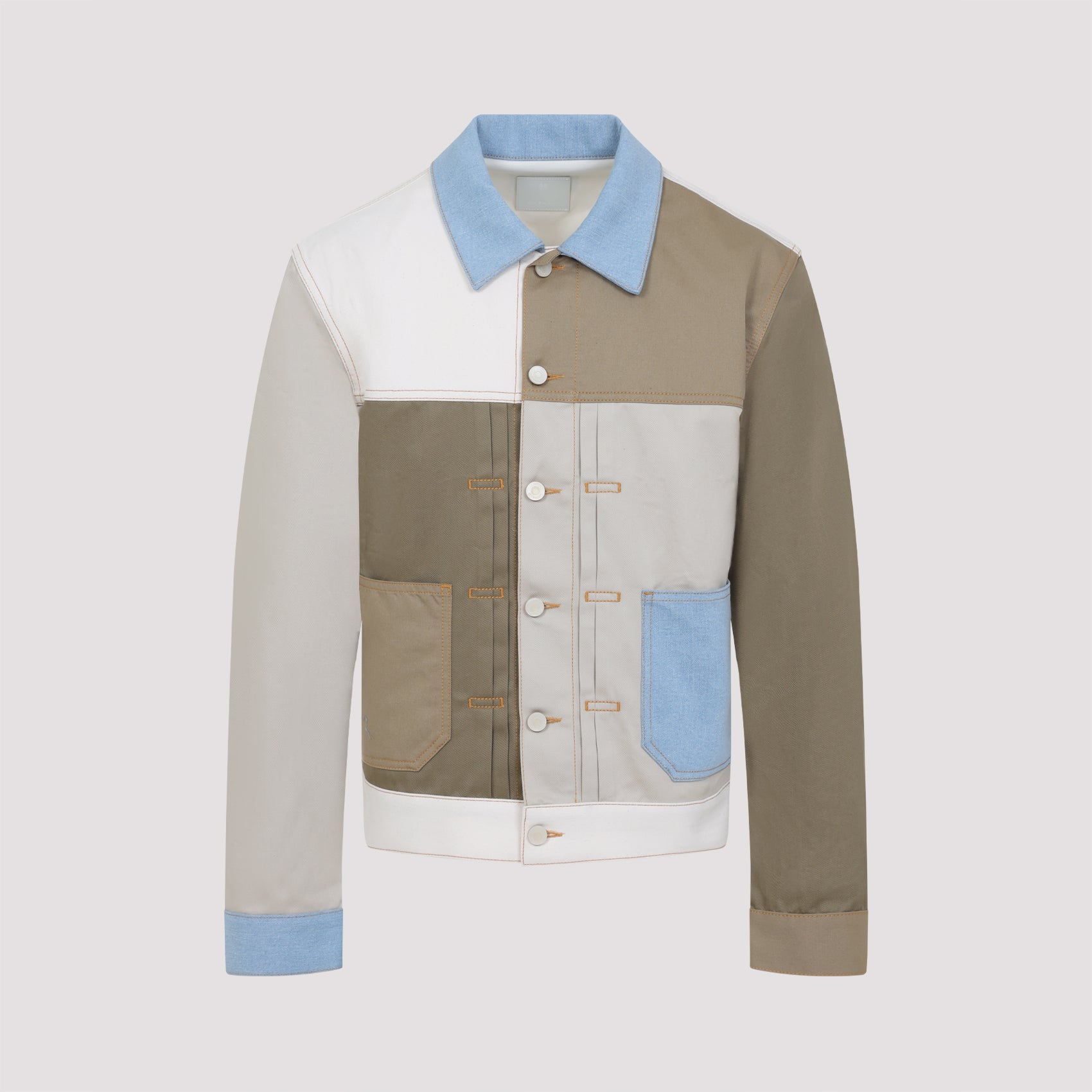 GIVENCHY Pleated and Snapped Denim Jacket