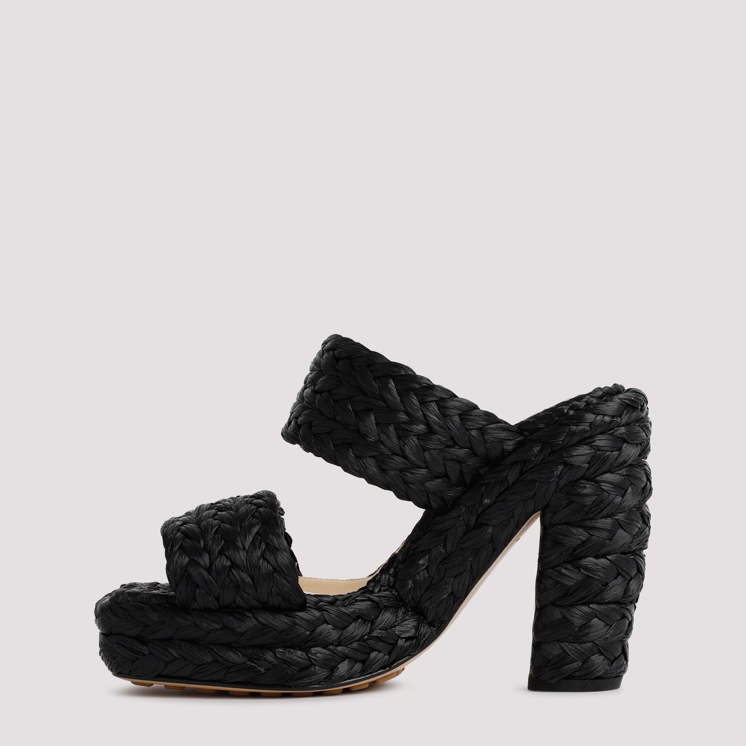 BOTTEGA VENETA Raffia Sandals with 12cm Heel Height