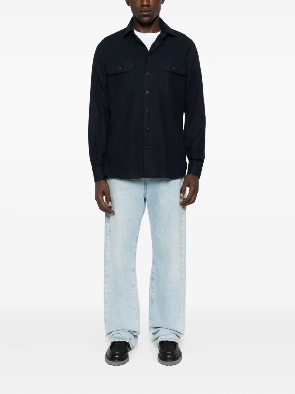 BORRIELLO Classic Cotton Shirt for Men - FW25