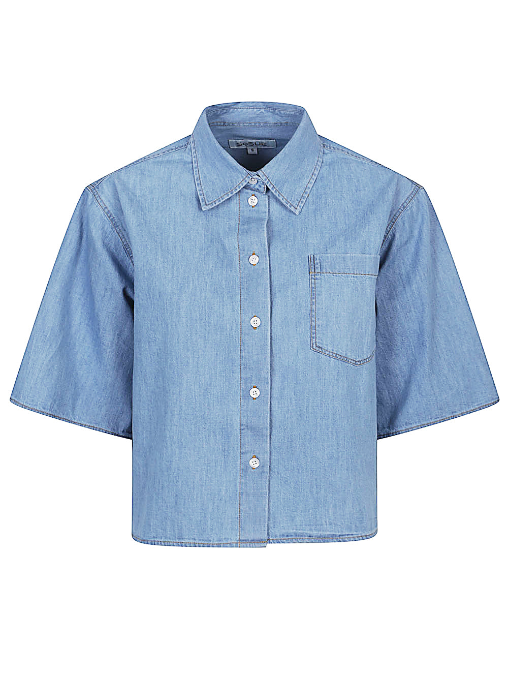SOSUE Oversized Denim Cotton Shirt for Women